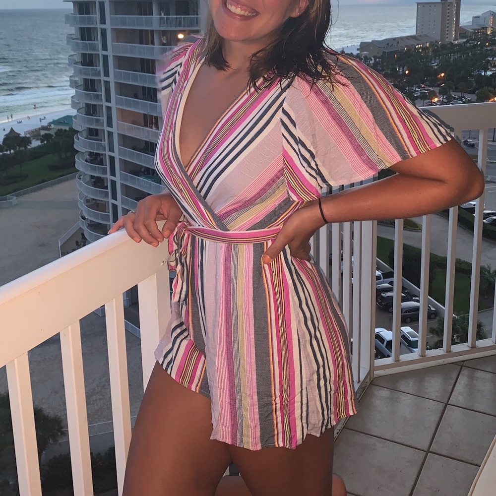 Francesca’s Striped Romper